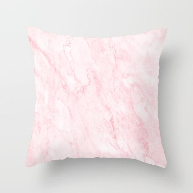 Nordic Pink Marble Geometric Pillowcase Modern Home Sofa Pillow Cushion Cover Soft Decoration