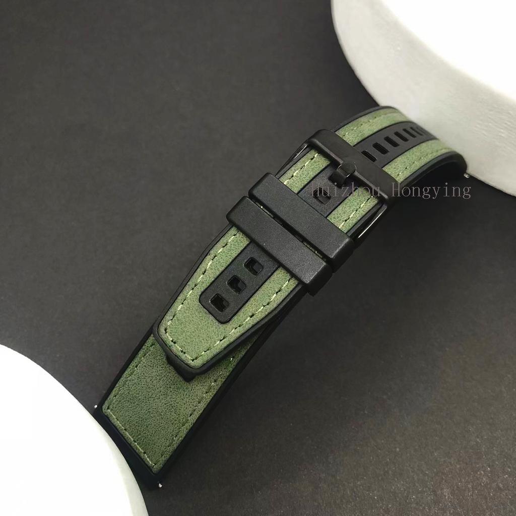 Retro FashionAccessories22mmSynthetic Leather+Silicone WatchBand For Amazfit Watch Balance 2/T-Rex3 Christmas Ideal Gift Choice