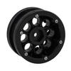 Mxfans 4-Pack Plastic and Aluminum Alloy RC Rock Crawler Wheel Rims for RC 1:10 Rock Crawlers, 8 Holes, Durable (Black)