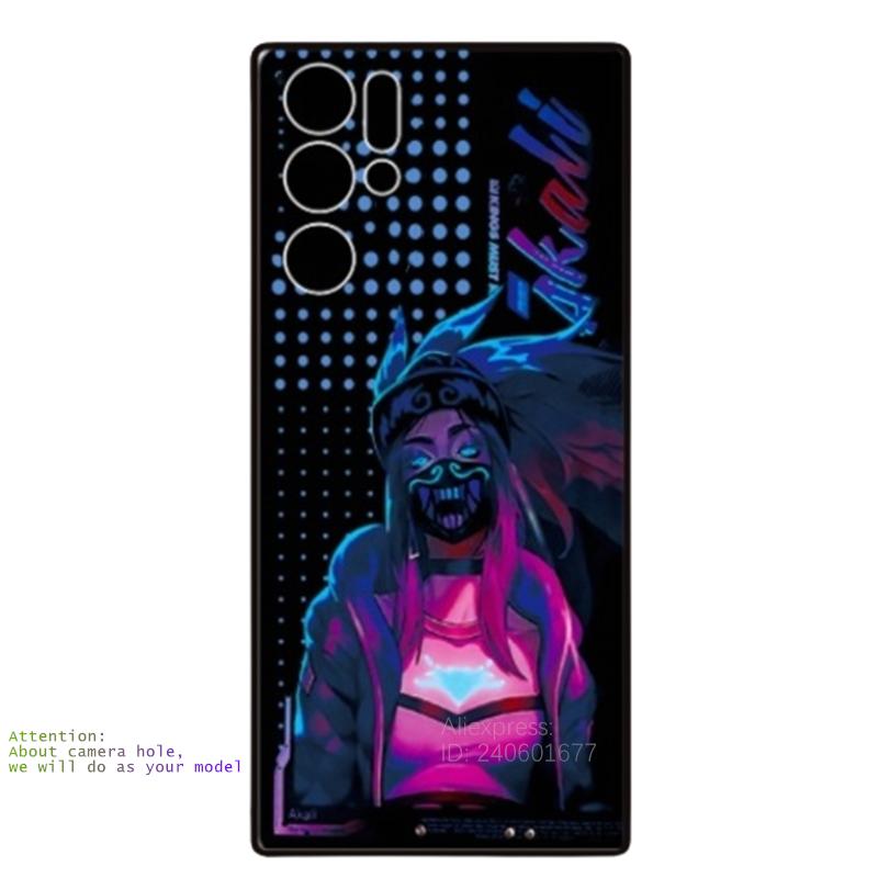 Luminous Flash Phone Case for ZTE Nubia Red Magic 10s 10 Pro 9S 9 Pro 8 8s 7 7s 6 6s Protective LED Cover Akali Fundas Capa