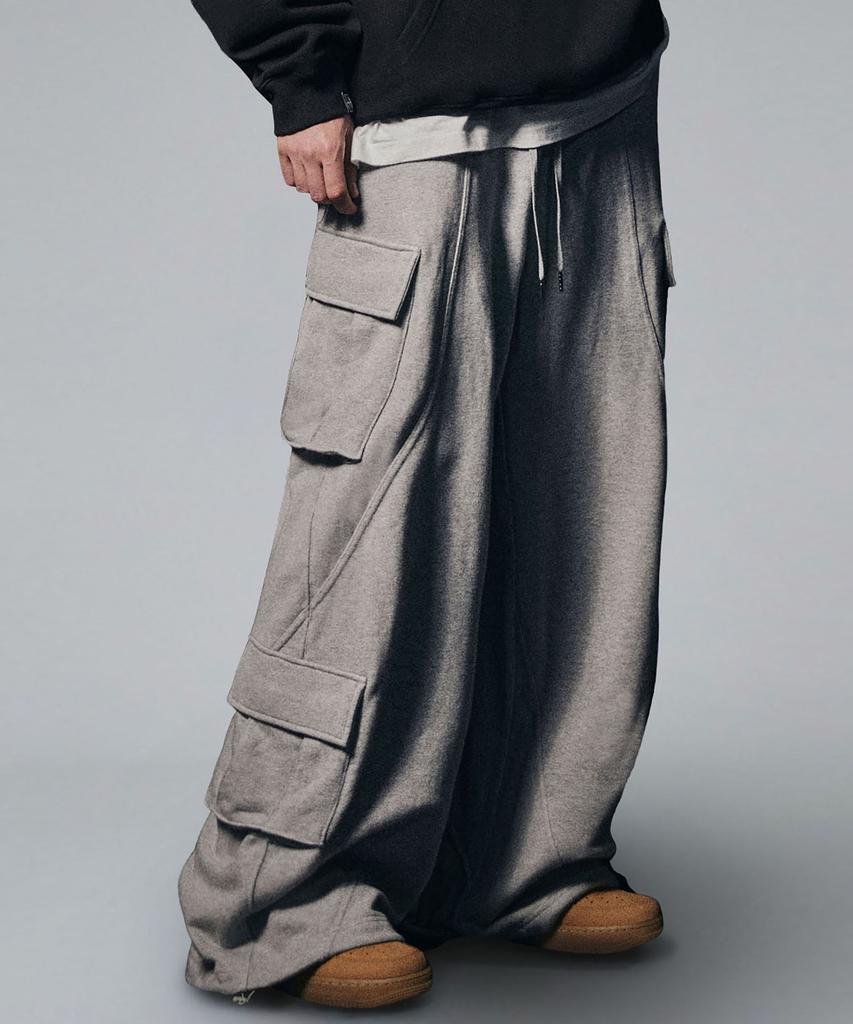 NOT4NERD Incision Multi Cargo Sweat Pants - Gray