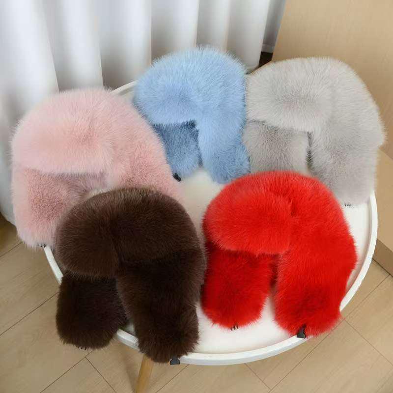 Cappello invernale coreano da donna in peluche Lei Feng - Berretto spesso, alla moda e antifreddo per la protezione delle orecchie, perfetto per lo sci