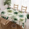 Tropical Palm Tree Parrot Rectangle Table Cloth for Table Decor Kitchen Dining Waterproof Reusable Tablecloth for Tables Party