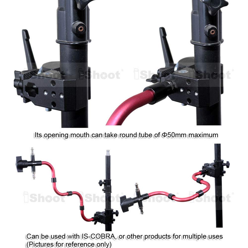 Super Strong Universal Metal Photography Camera Crab for 5cm Round Tube Tripod Light 3cm Thick Square Tube Desk Bookshelf Wooden Board Wood with M5