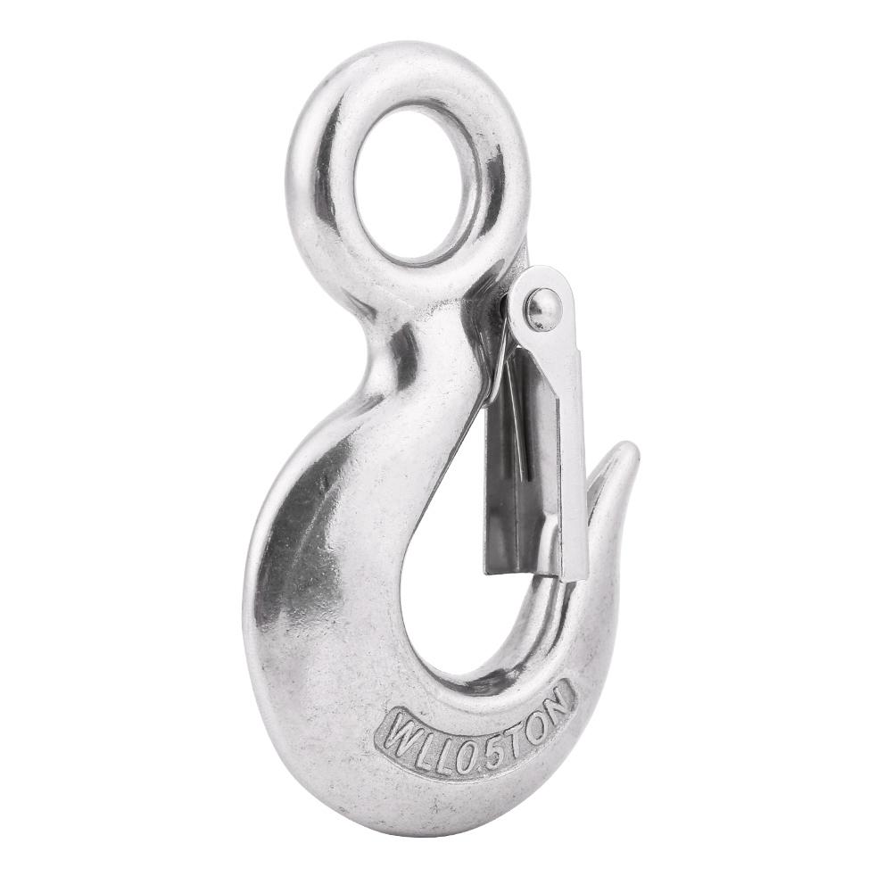 304 Stainless Steel Authentic Swivel Round Eye Snap Clip Cargo Lifting Hook(90mm 0.5T)