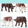 Little Cow Farm Animal Model Set With Pvc Farm Scene Decor For Kids Play And Education