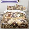 3pcs Duvet Cover Set (1*Duvet Cover + 2*Pillowcase, Without Core), Genshin Impact Print Soft All‑Season Bedding Set, Home Bedroom Decor Gift