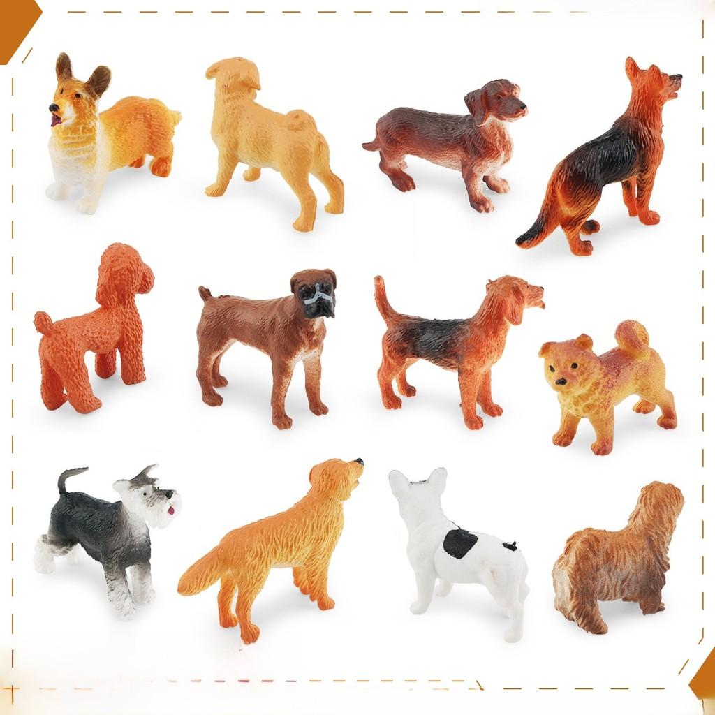 Teddy Plush Dog Miniature Model Pvc Collectible For Pet Enthusiasts