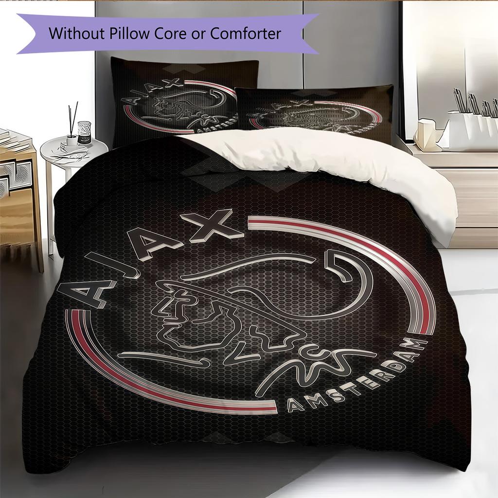 AFC Ajax Bedding Quilt Set Quilt Cover Pillowcase Home Decoration Birthday Gift (1 * Duvet Cover + 2 * Pillowcase, Without Core)