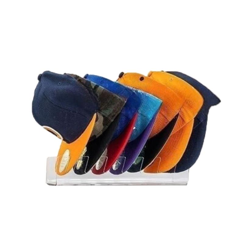 Sturdy Acrylic Hat Display Rack Reusable Round Cap Stand Cap Organizer Hanger Baseball Cap Holder for Travel Hotel Home