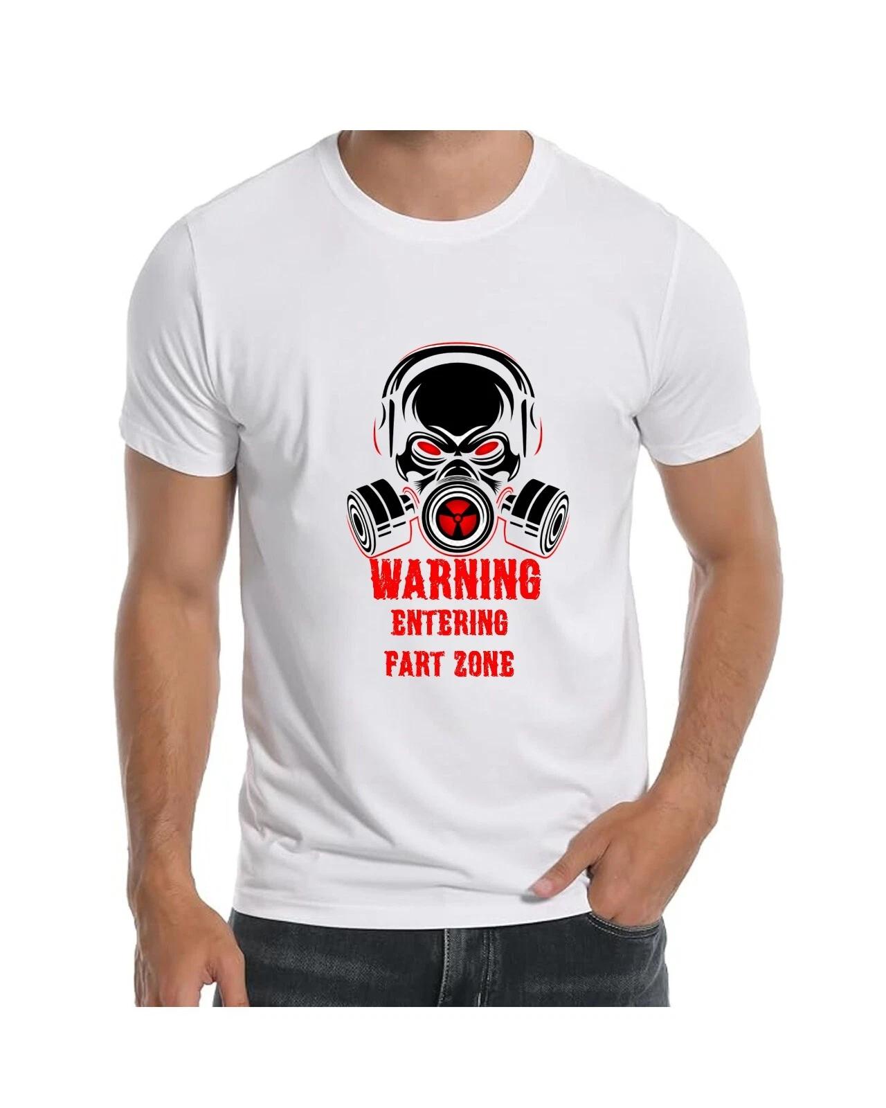 Warning Entering Fart Zone shirt for Men Apparel Clothing novelty 2XL