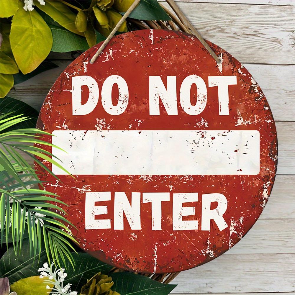 Ciekawe Wskazówki Drewniana Tabliczka z Wskazówkami - Retro Okrągły Znak na Drzwi Wejściowe, Ścienny, Wisząca Dekoracja na Ganek - Idealna Wisząca Ozdoba Domowa