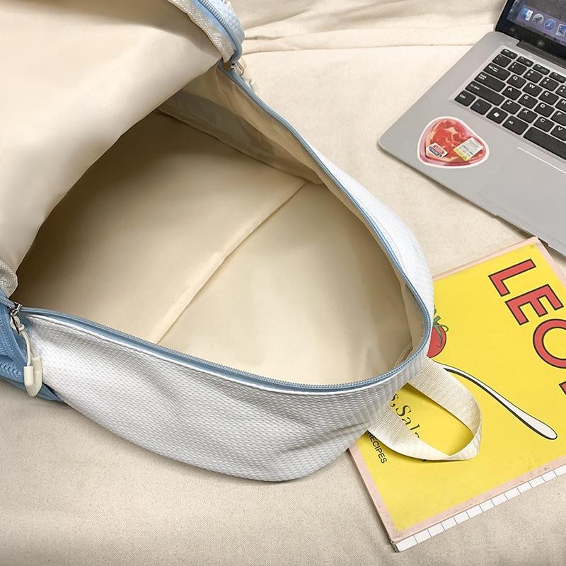 School Bag for Junior High School Students, Large-capacity School Bag, Fashionable Contrasting Colors, Niche Design, Backpack