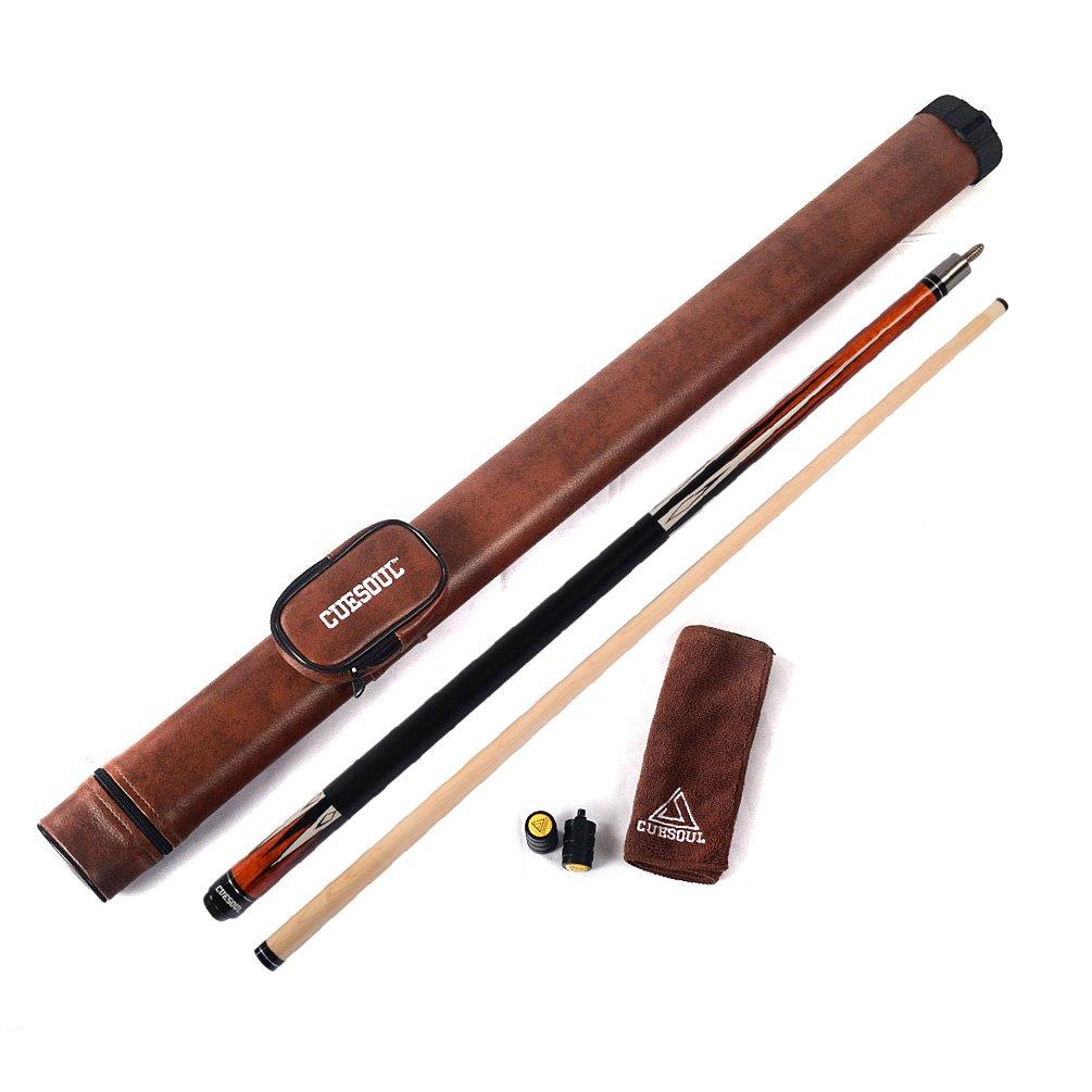 CUESOUL 19oz Jointed Maple Pool Cue Stick Case CSBK006 13mm 58-inch 1/2 +