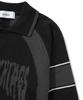 KNITTED Varsity Jacquard Collar Knit Black