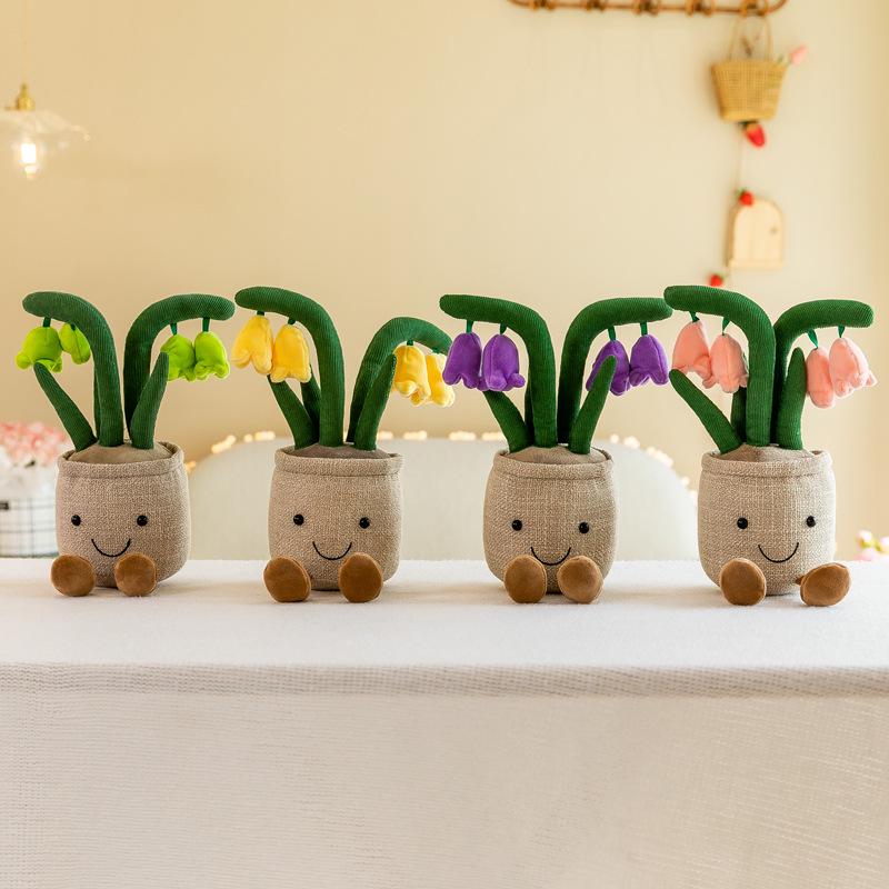 Creative Home Decor: Simulated Plants, Tulips, Succulents, Plush Dolls, Potted Flowers, Ornaments