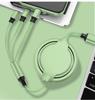 Yuhe Retractable Silicone Fast Charging Cable: One-to-Three for Apple & Huawei with Custom Logo