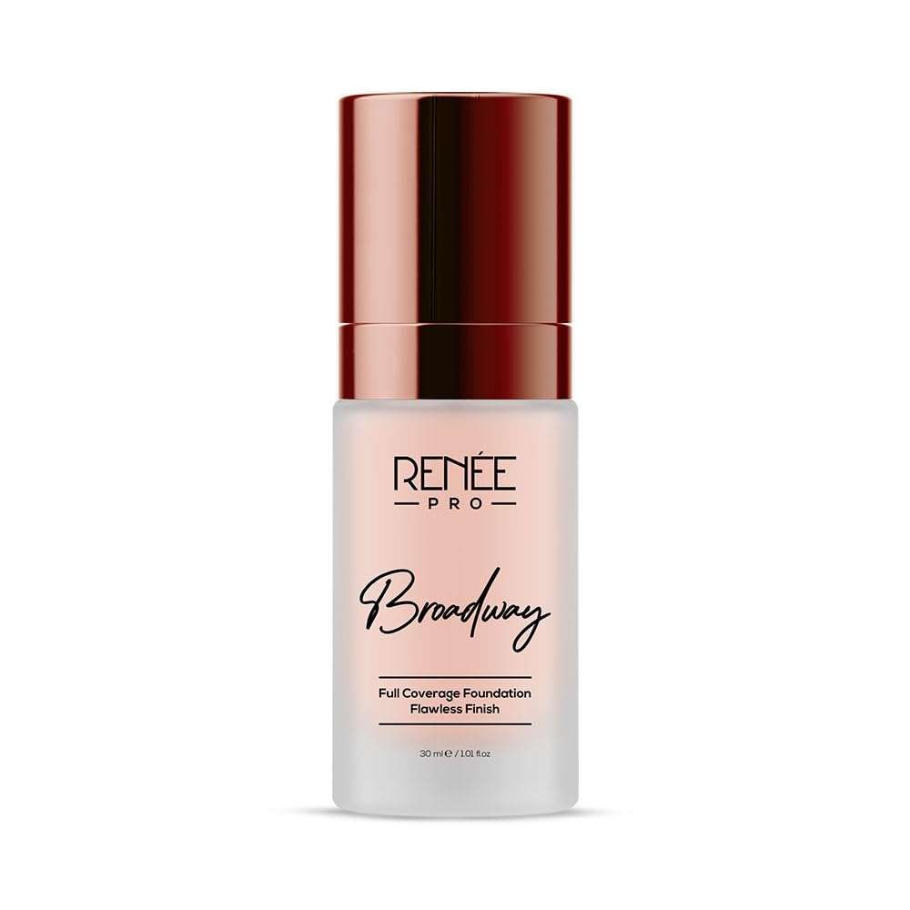 RENEE PRO Broadway Flüssigfoundation - Serene, Vollständige Deckkraft, Leicht, Langanhaltend Und Sehr Aufbaubar. Liefert samtiges mattes Finish, Infus