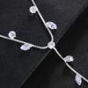 GLAMing 1 pcs Boho Anklet Crystal Bridal Leaf Foot Chain Women Wedding Foot Jewelry Beach Barefoot Rhinestone Ankle Leg Bracelet