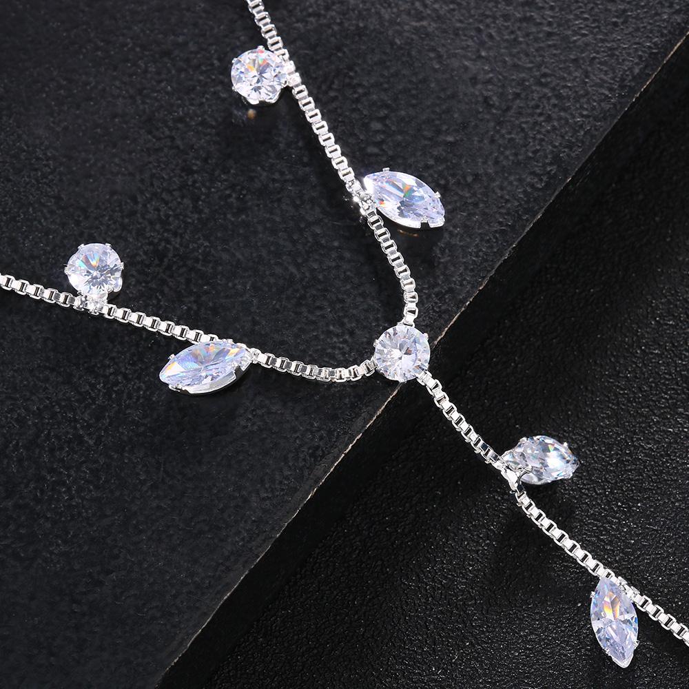 GLAMing 1 pcs Boho Anklet Crystal Bridal Leaf Foot Chain Women Wedding Foot Jewelry Beach Barefoot Rhinestone Ankle Leg Bracelet