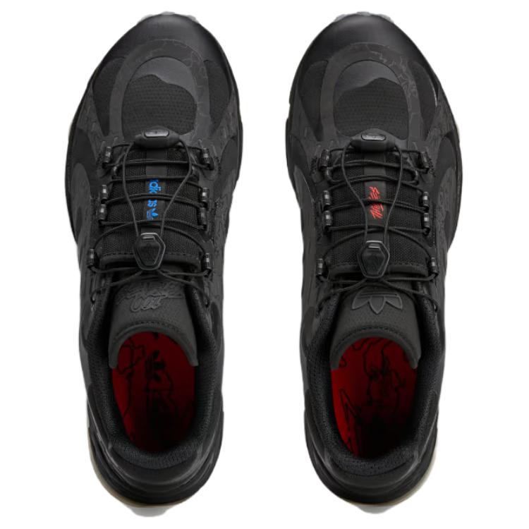 100 Thieves x adidas Savage Geo Camo Unisex Sneakers Black Core-Black Silver-Pebble JR5538