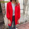 Damen Vintage Lässige Einfarbige Print Herbst Winter Langarm Jacken & Mäntel Internationales Design