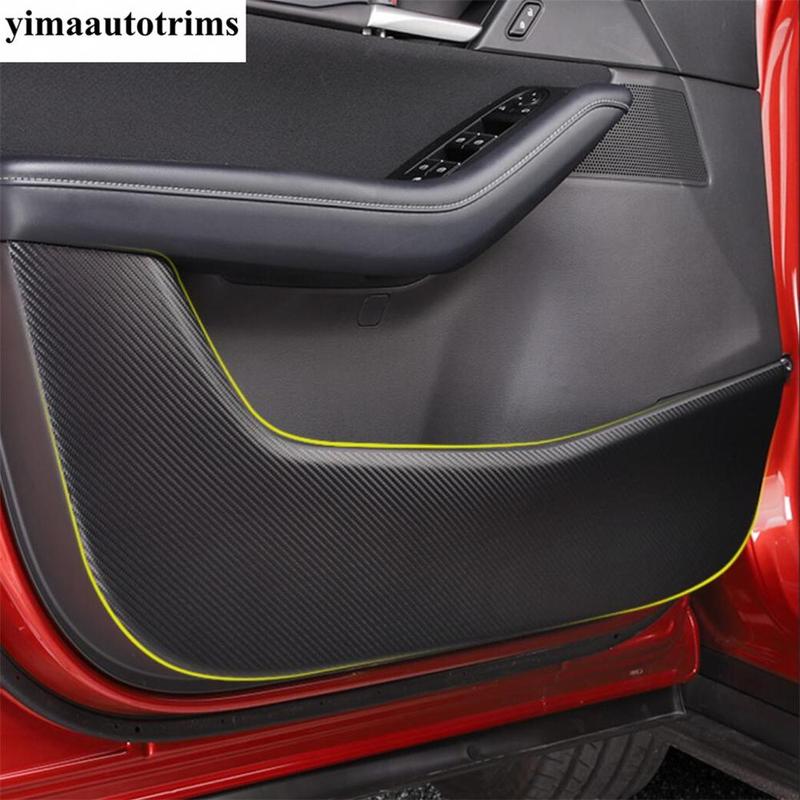 Car Inner Side Door Anti-Kick Films Carbon Fiber Style Stickers Pu Leather Interior Accessories Fit For Mazda CX-30  - 2025
