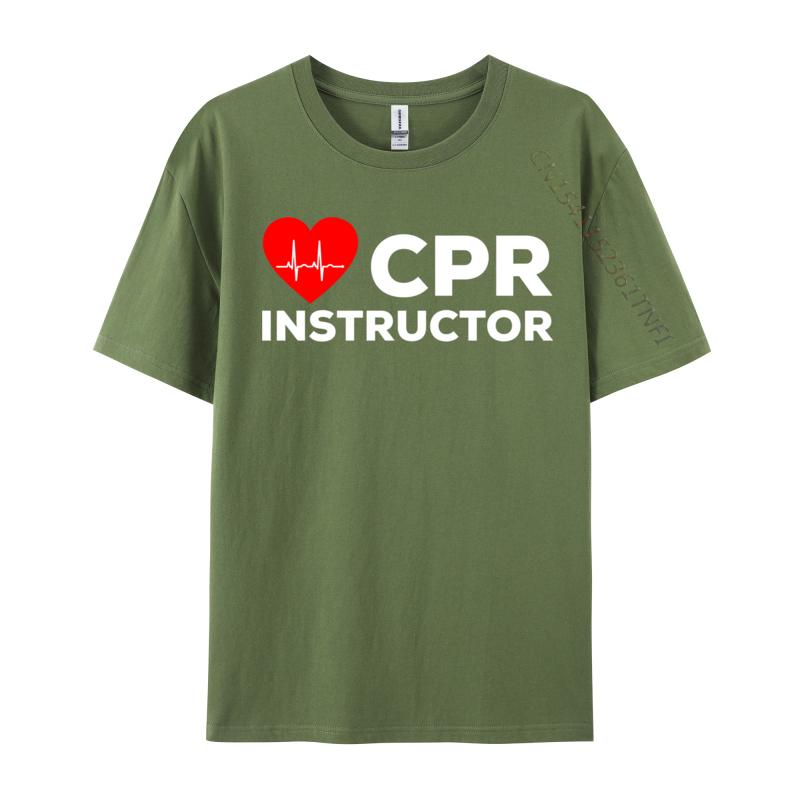 Cpr Instruktor Ekg Srdeční tep Ženy Muži Tričko Topy & Trička Cpr Aed Instruktor Srdeční tep Trička Vtipná Bavlněná Pánská Trička