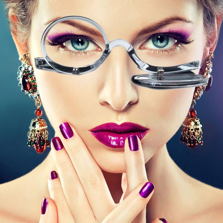 Women's Fashion Flip-Up Magnifying Makeup & Reading Glasses - Rotating Design