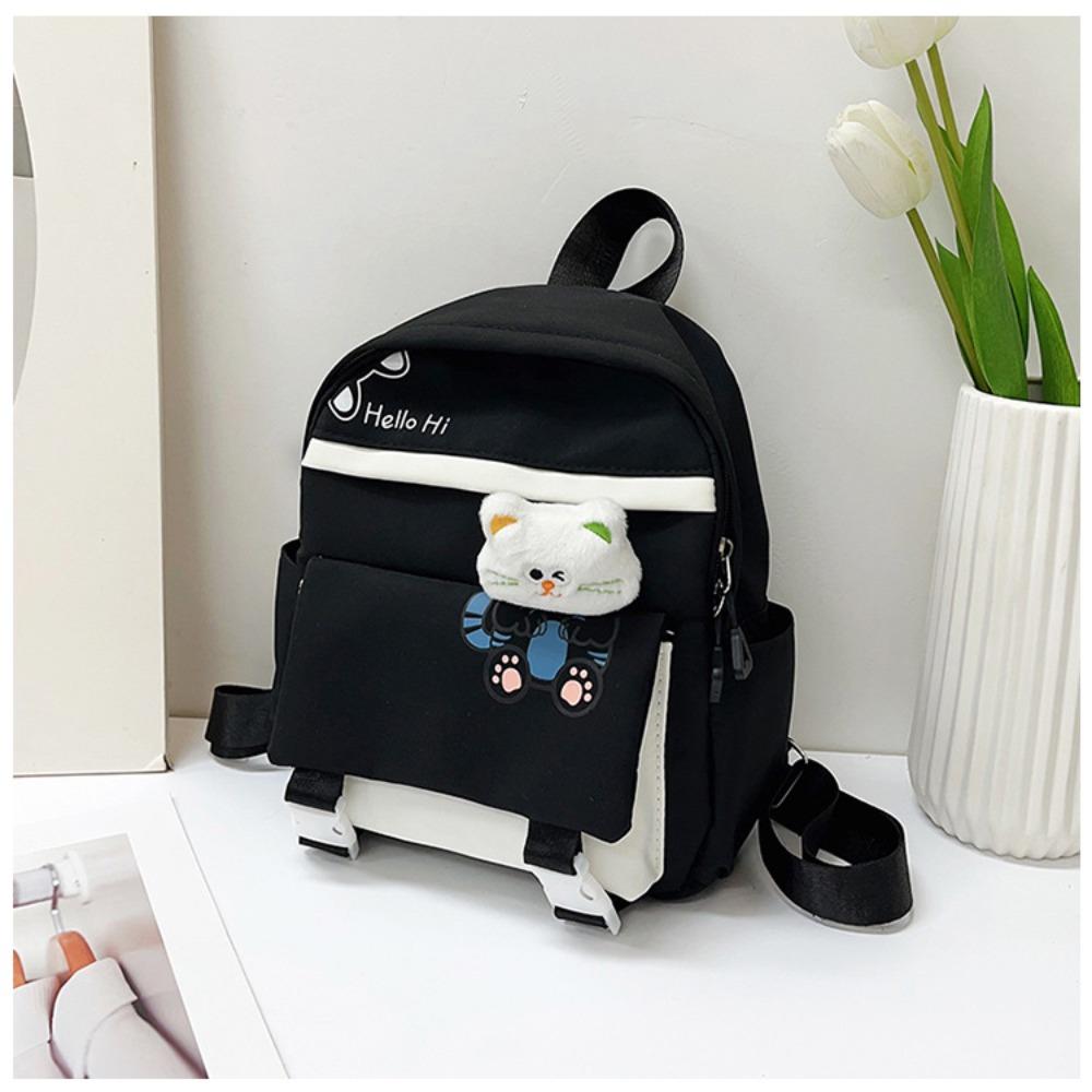 Children's school bag cute fashion casual bag 3-10 years old trend student backpack kitten doll backpack