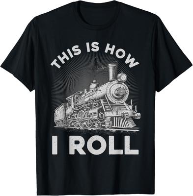 Funny Train Art For Men Women Railroad Steam Train Lovers T-Shirt