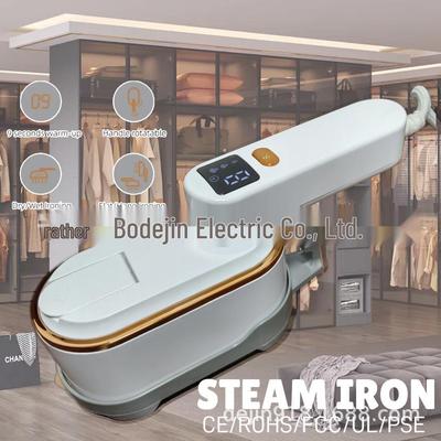 Portable Handheld Garment Steamer with Wall Mount & 3-Speed Digital Display