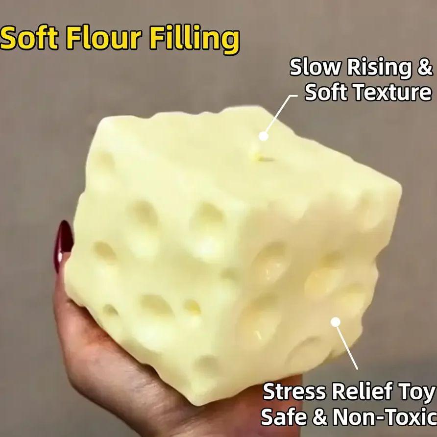 

Jumbo Cheese Cube Stress Ball Big Cheese Shape Squeeze Toy Slow Bounce Squishy Asmr Sensory Fidget Toy Anti-Stress Party Gifts