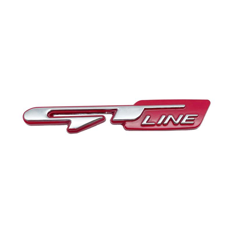 3D Metal Logo GT GT Line Emblem Car Front Grill Badge Rear Trunk Sticker For Kia K3 K5 KX5 Sportage Rio For Peugeot GT RCZ 508
