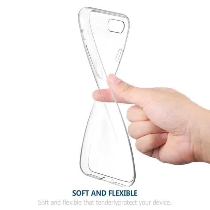 Coque de téléphone - RKINC - iPhone X/XS - TPU souple - Transparent - Protection renforcée