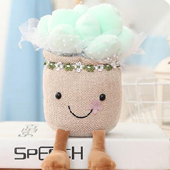 

Succulent Plush Plant Doll Cartoon Potted Child Toy Room Decoration Holiday Gift світло-зелений колір