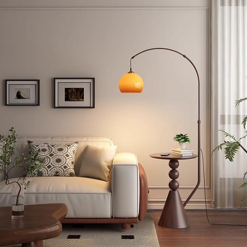 OEING American Retro Floor Lamp with Shelf