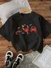 Women's Casual Vintage Style Seafood Lobster Crab Shrimp Print Short Sleeve Crew Neck T-Shirt Harajuku Sleeve Aesthetic Clothe