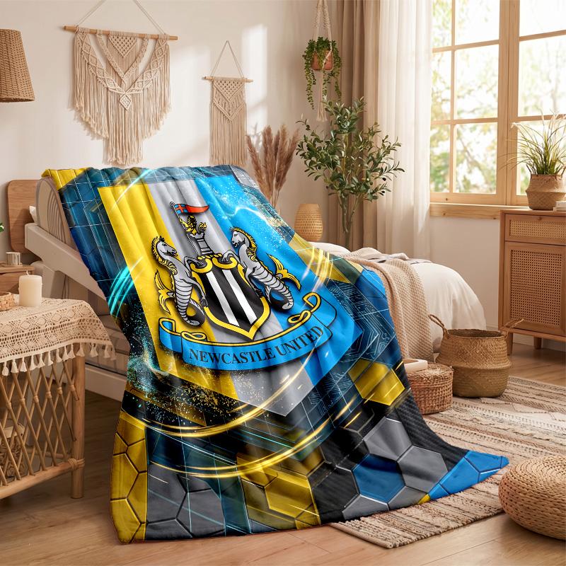 Coperta in Flanella con Stampa del Newcastle United Calcio Morbida Calda Coperta da Divano Letto per Casa Ufficio Camera da Letto