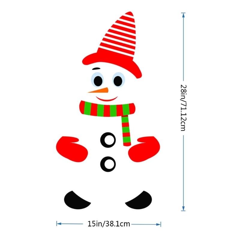 Christmas Cartoon Snowman Magnet Refrigerator Sticker Decal Xmas Ornament for Home KItchen Fridge Decorative Decal Gift