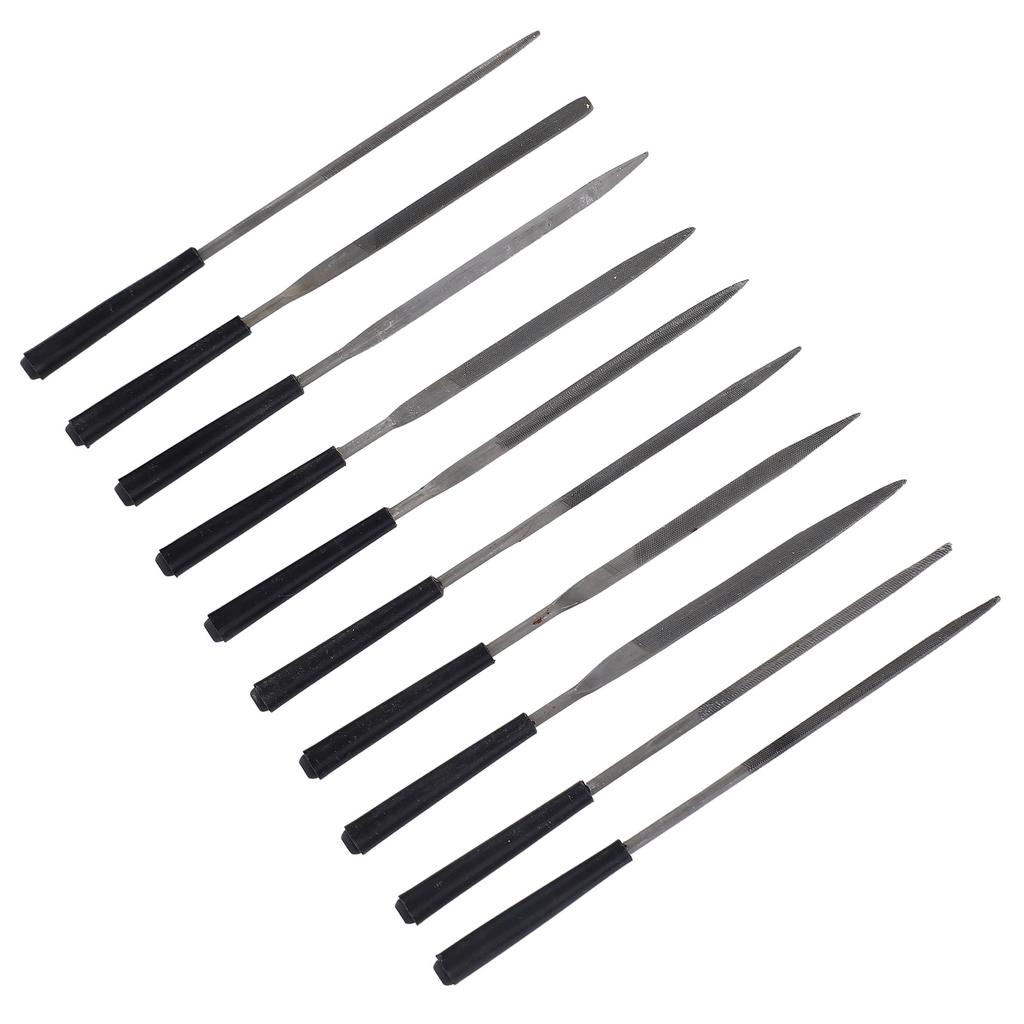 10 szt. Zestaw pilników do gitary Wielofunkcyjny metalowy pilnik igłowy do nakrętek i progów gitary Luthier Muzyk Naprawa