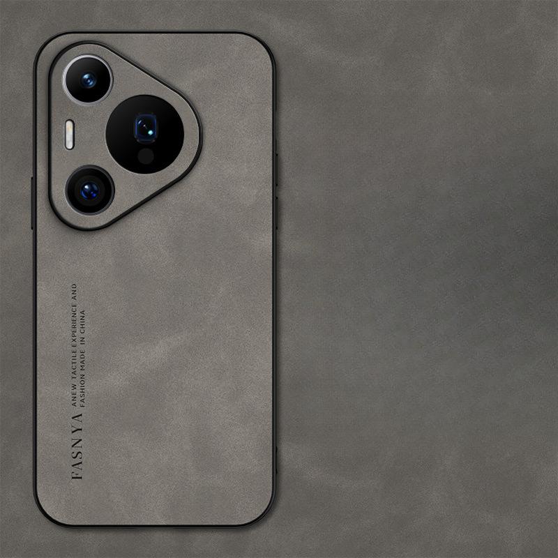 

Applicable To Huawei Mate70Pro Leather Mobile Phone Case Honor 300 Full-package Anti-fall Mt60 Protective Case Nova13 Nova6 5G сірий колір