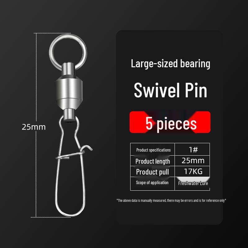 Large Swivel Connector Quick Lure with 304 Stainless Steel Bearing and 8-Shaped Reinforced Pin for Sea Fishing