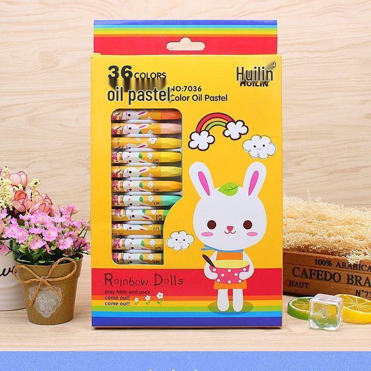 12-Color Oil Pastels Set: Non-Messy Crayons for Kids' Painting & Doodling