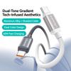 USAMS SJ756 1.2m 60W Type-C To Type-C Cable Dual-Color Aluminum Alloy Fast Charging Data Sync Cord