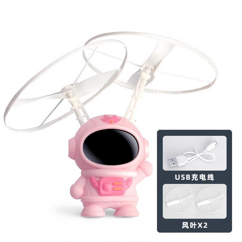 1 Set Astronaut Style Aircraft Helicopter Toys Mini Infrared Induction Flying Toy Induction Flying Machine Automatic Flight Toy