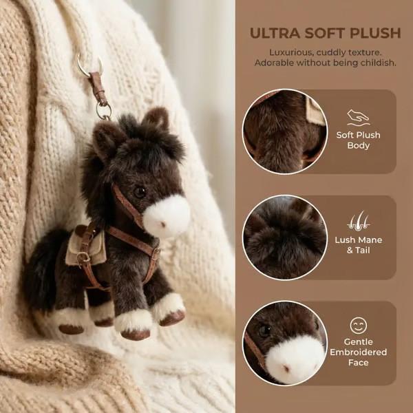 Ponytata Plush Pony Keychain With Anodized Finish And Gift Box For Kids And Teens