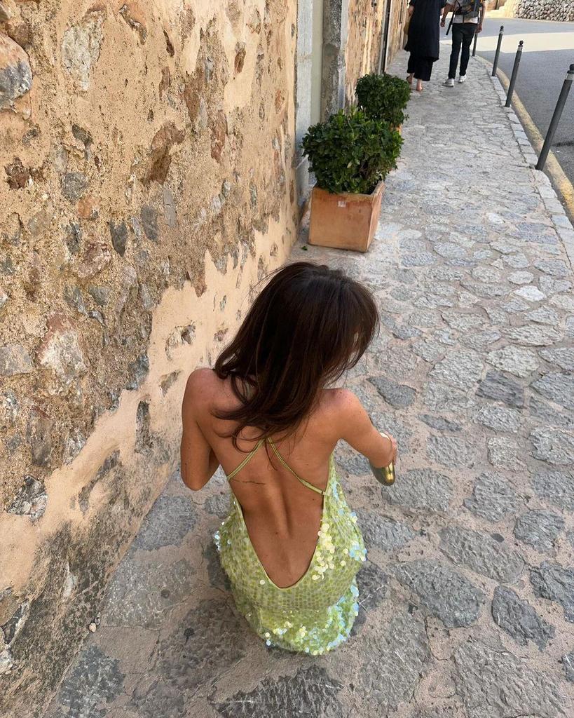 Sequin Halterneck Backless Long Dress - Sexy Slim Fit for Women