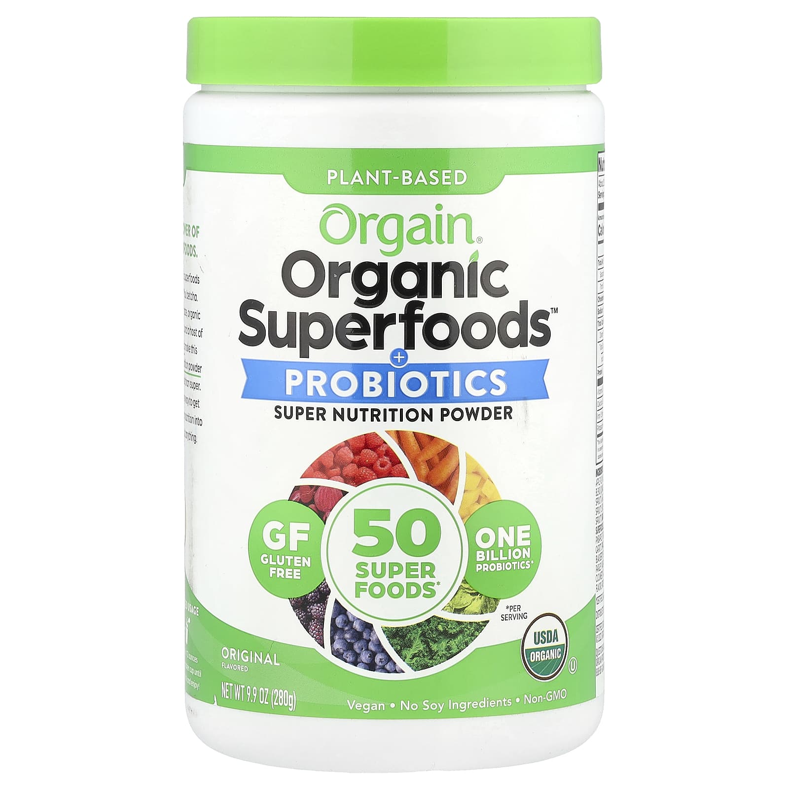 

Organic Superfoods™ + Probiotics, Original, 280G(9.9Oz)