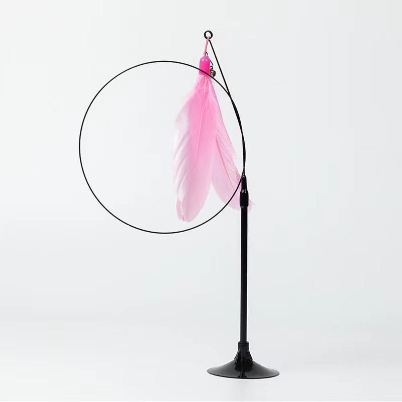 Jucărie detașabilă cu ventuză pentru pisici, tip teaser, pentru joacă individuală și ameliorarea plictiselii